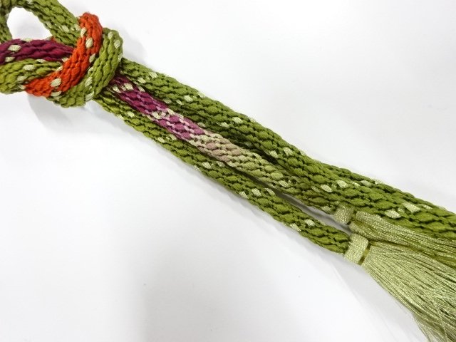 JAPANESE KIMONO / HAND-TIED OBIJIME CORD